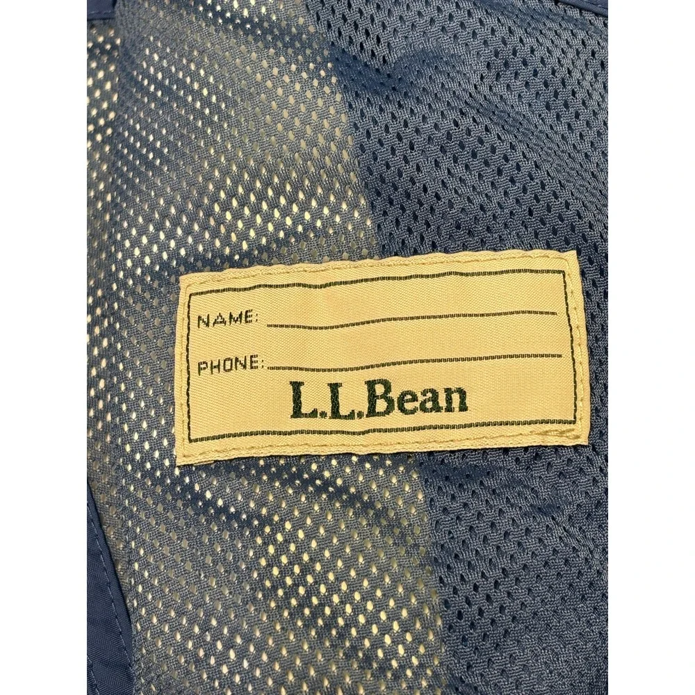 LL‎ Bean Gore Tex Kids XL 18 Blue Navy Hooded Waterproof Rain Jacket